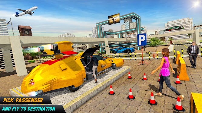 #3. Real Flying Car Taxi Simulator (Android) By: Fun Extreme Games