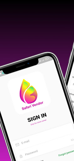 Android application Safari Vendor Partner screenshort