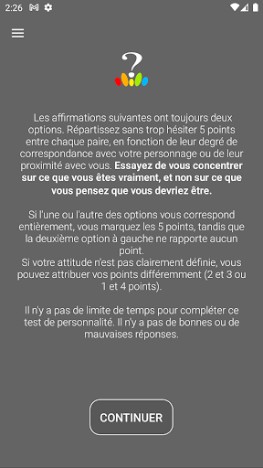 Aperçu de l'application