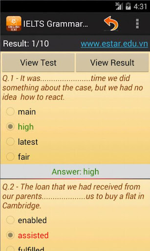 IELTS Grammar Test