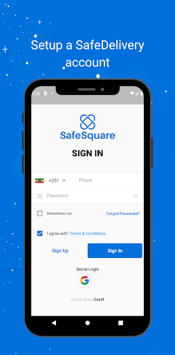 Android application Safe Delivery screenshort