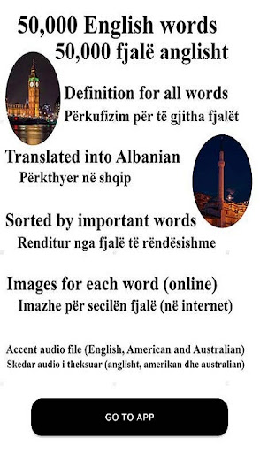 Android application English albanian dictionary screenshort
