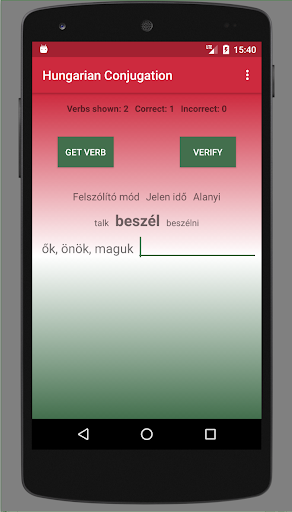 Hungarian Conjugation Pro Key Screen 2