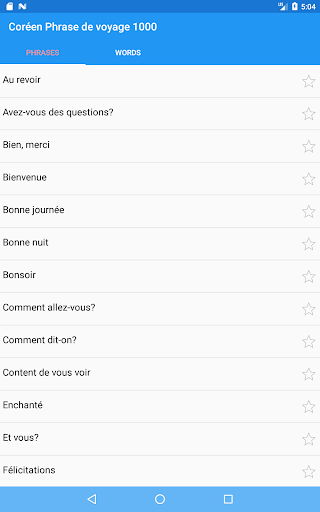 Coréen Phrase de voyage 1000