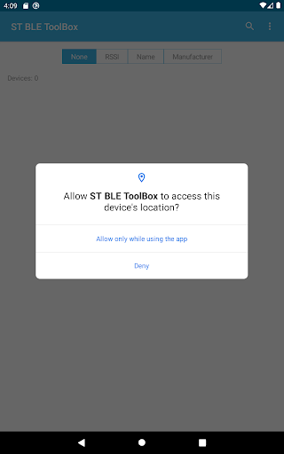Screenshot of ST BLE Toolbox