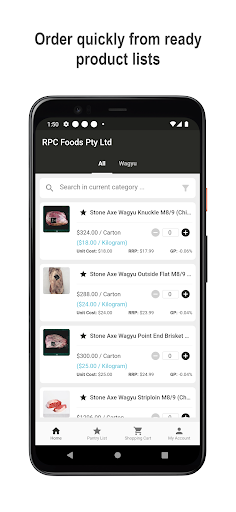 Android application RPC Food screenshort