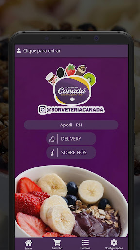 Android application Sorveteria Canadá screenshort