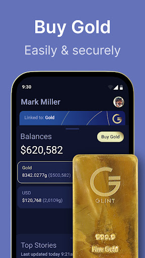 Android application Glint | Buy Gold Instantly screenshort