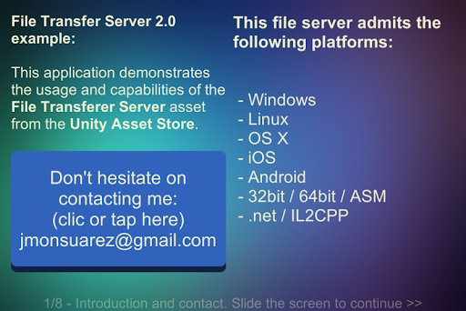 Android application File Transfer Server screenshort