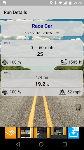 GPS Race Timer Screen 3