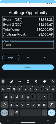 Sports Arb Calc Screen 3