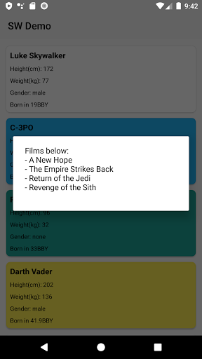 SW Demo Screen 2
