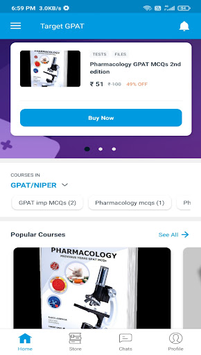 Android application Target GPAT screenshort