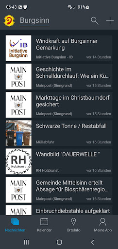 Android application Burgsinn screenshort