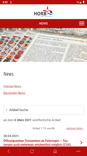 Horb-App Screen 3