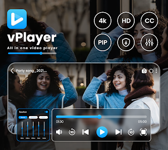 Video Player 4K : vPlayer 4.5 APK + Mod (Unlimited money) إلى عن على ذكري المظهر