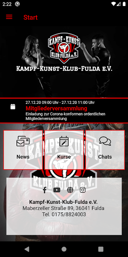 Kampf Kunst Klub Fulda e.V. Screen 2