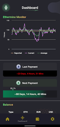 Monitor for Ethermine Pool Screen 2