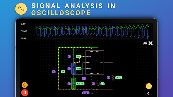 PROTO - circuit simulator Bildschirmfoto