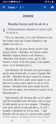 Android application Haitian Creole Bible screenshort