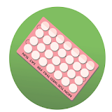 Lady pill reminder icon