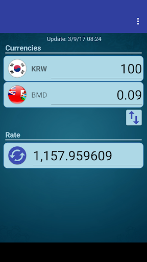 Android application S Korea Won x Bermudian Dollar screenshort
