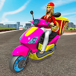 Moto Bike Pizza Delivery – Girl Food Game Apk