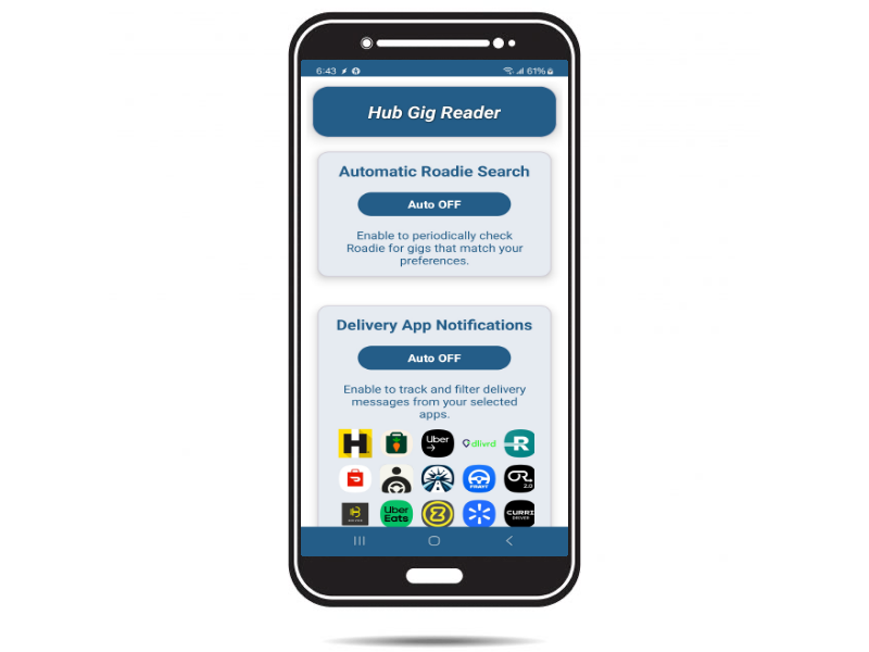 #9. Hub Gig Reader-Driver Assist (Android) Por: HubGigReader