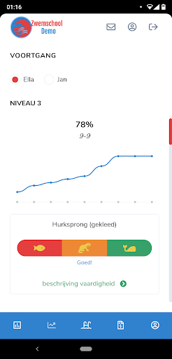 Android application WeScore Zwemmen screenshort