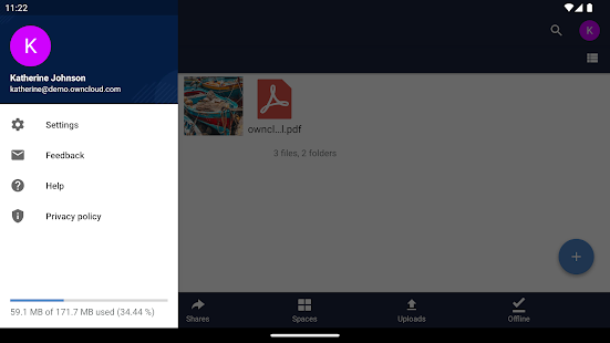 ownCloud Screenshot