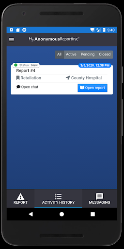 MyAnonymousReporting Screen 3