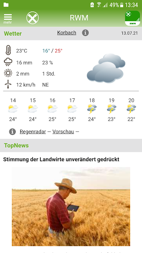 Android application RWM Korbach screenshort