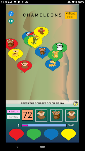Android application Chameleon Pattern Match Game screenshort