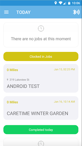 Android application CareTime screenshort