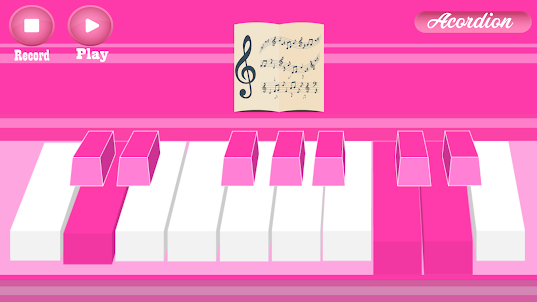 Розовый Пианино