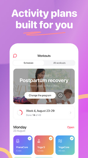 Screenshot of Prenatal & Postpartum Workout