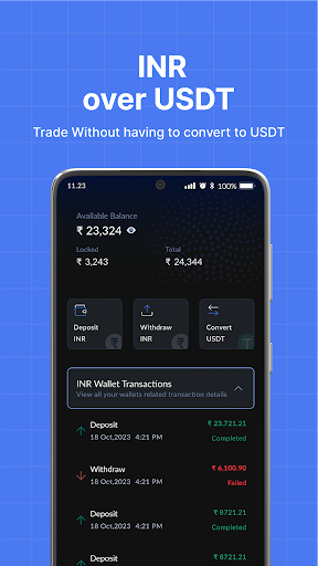 Pi42:Trade Bitcoin INR Futures Screen 2
