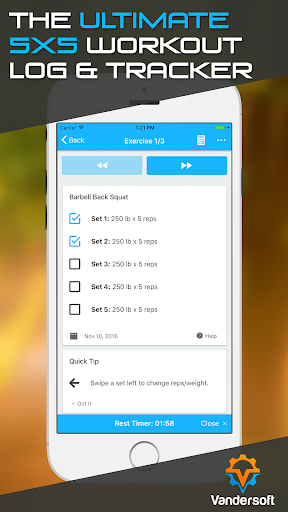 Android application 5x5 - Madcow & Reg Park screenshort