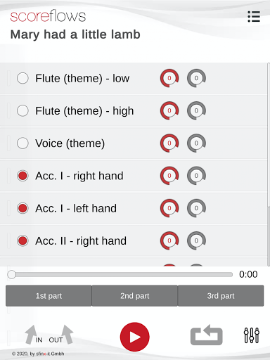scoreflows player Screen 2