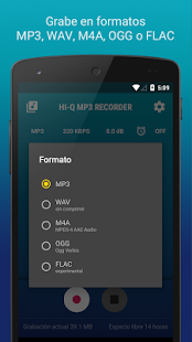 Hi-Q MP3 Grabador de Voz (Gratis) Screenshot