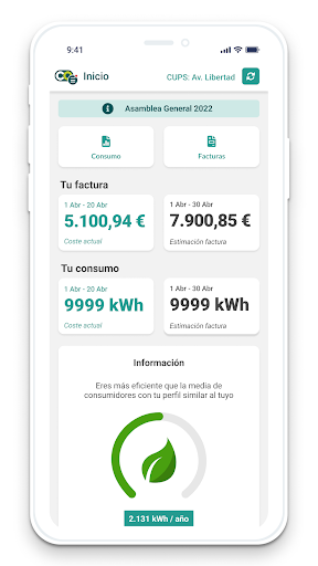 Android application ENERCOOP | Clientes screenshort
