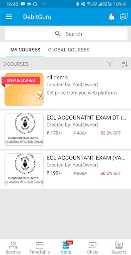 Android application DebitGuru screenshort
