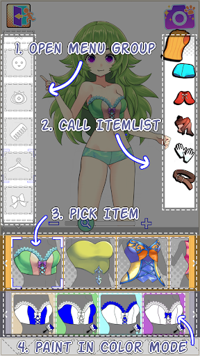 Android application Veggie[CC] Character Creator screenshort
