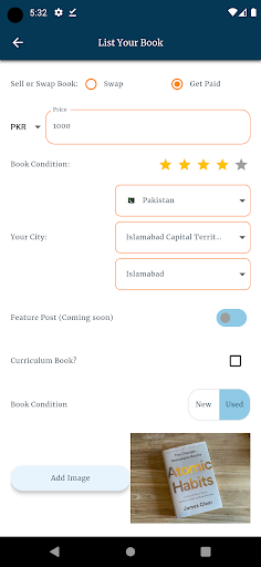 Android application Book Hook screenshort
