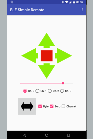 Android application BLE Simple Remote screenshort