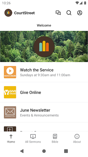 Android application Court Street Christian Church screenshort