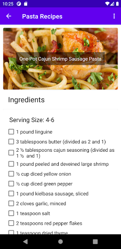 Pasta Tasteful Recipes Screen 2