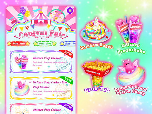 Unicorn Chef Carnival Fair Food Games for Girls apktram screenshots 4
