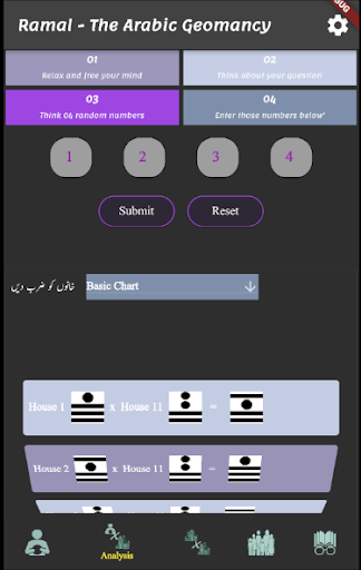 Arabic Geomancy (ilm-e-Ramal) Screen 3
