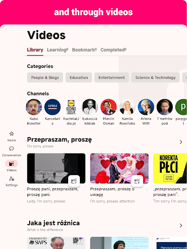 Screenshot of Polish Listening & Speaking